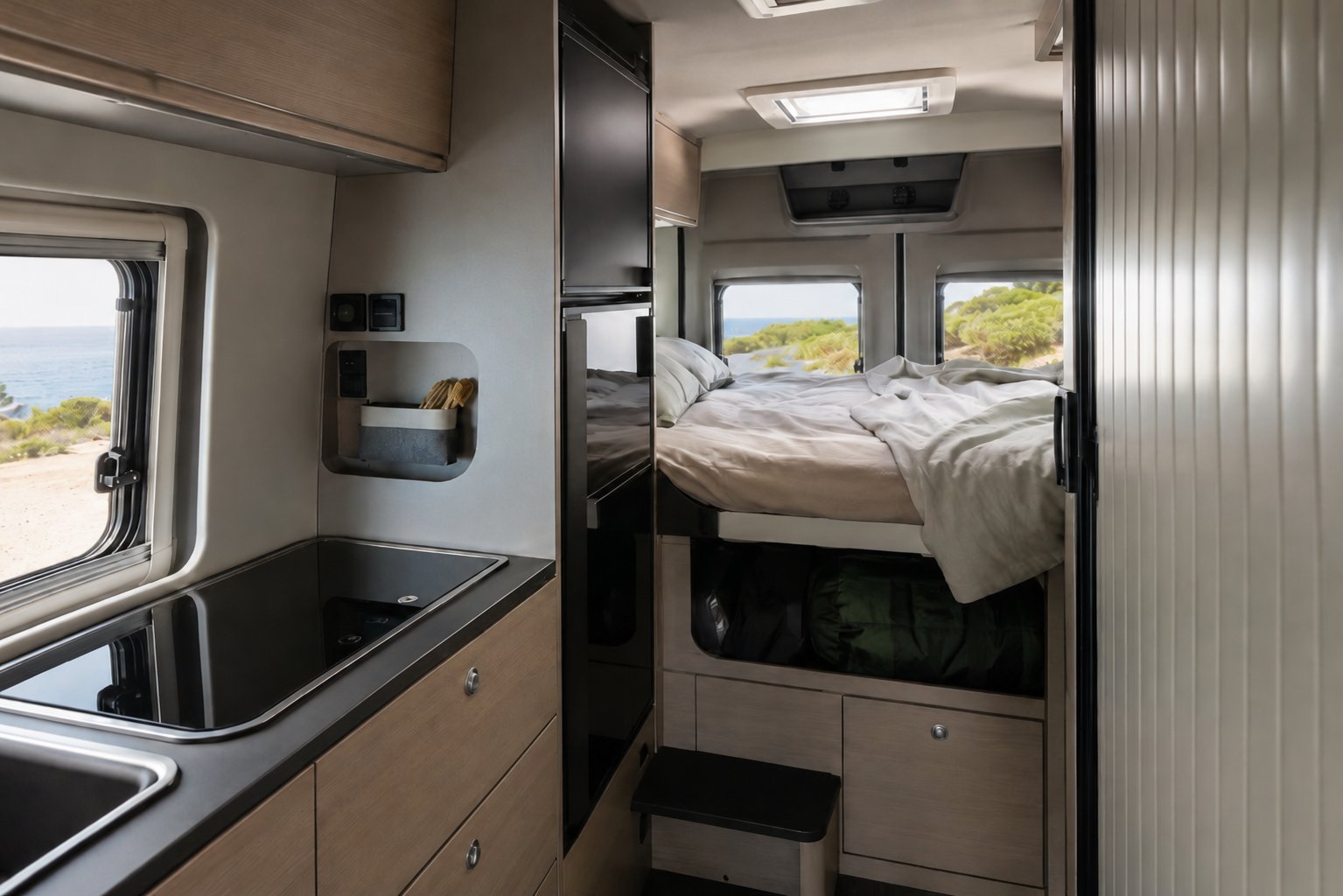 Kastenwagen-Grundrisse: das Bett entscheidet